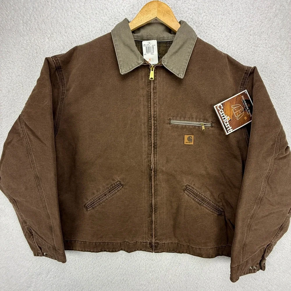 Carhartt Detroit Jacket Blanket Lined Mens 3XLT J97 CHT Chestnut Brown NWT NOS